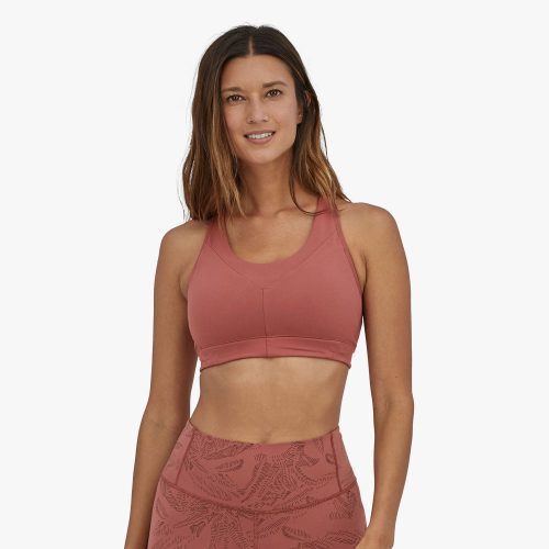 Womens Patagonia Wild Trail Sports Bra Rosehip 1